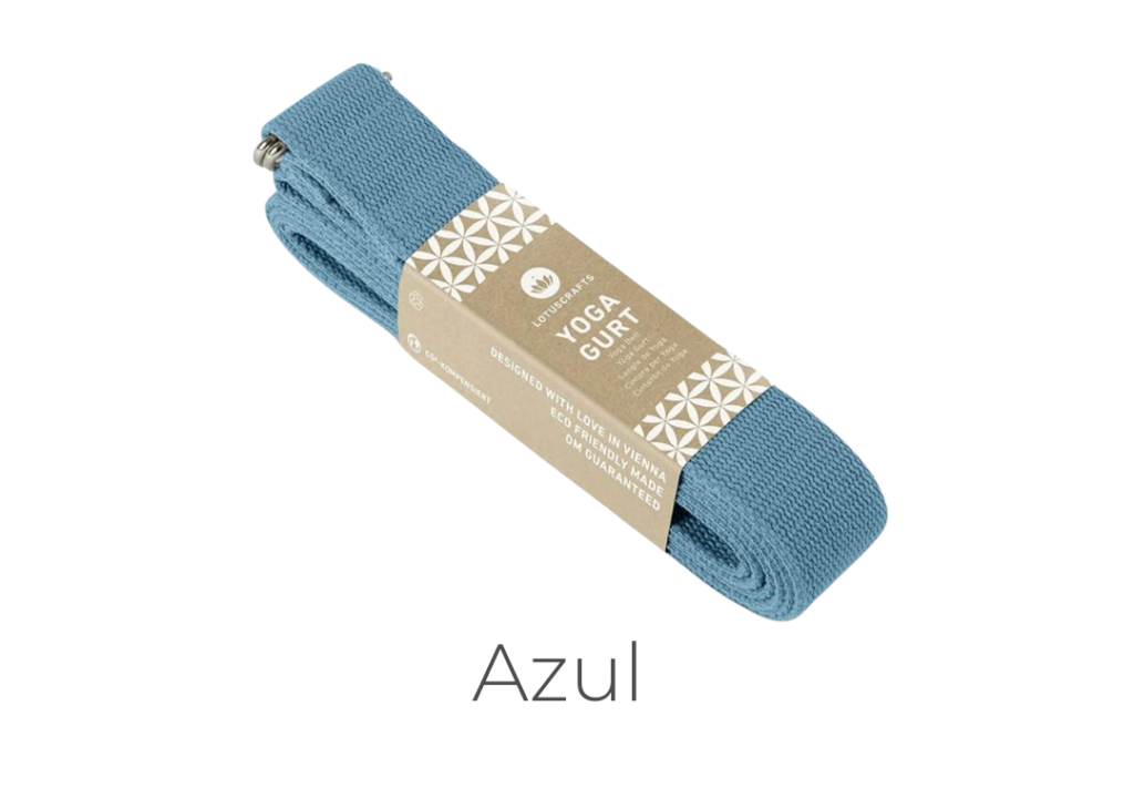 correa de yoga azul