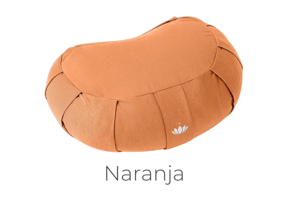 Cojín de meditación media luna naranja