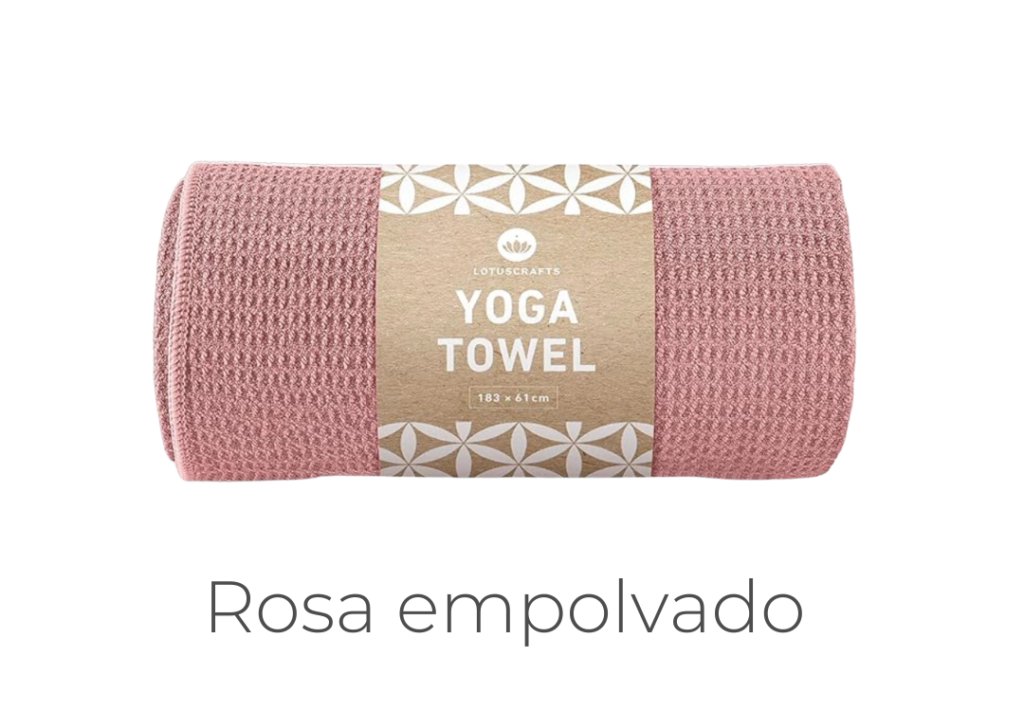 toalla de yoga rosa