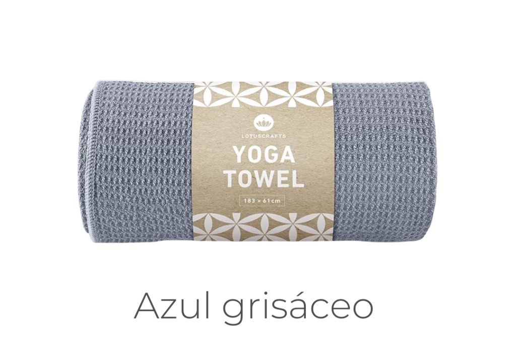 toalla de yoga azul grisáceo