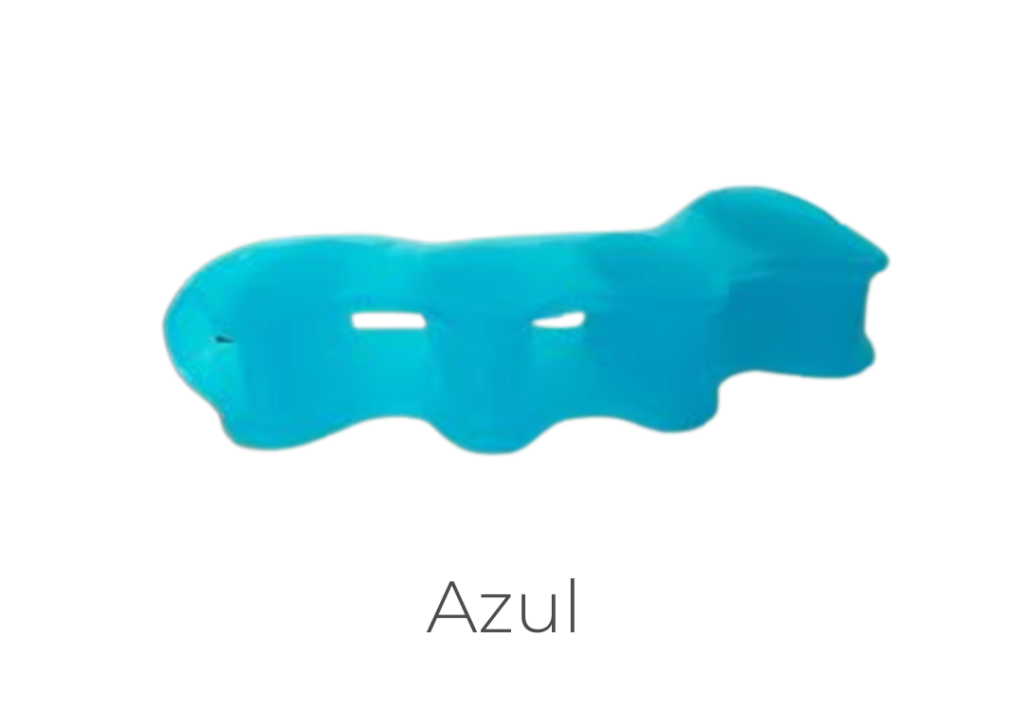 separadores de dedos de los pies azules