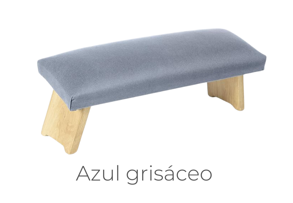 banco de meditación azul grisáceo
